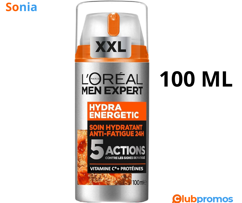 Bon Plan L'Oréal Men Expert - Soin Hydratant Anti-Fatigue 24H XXL 100 ml – 5€ au lieu de 11,99...png