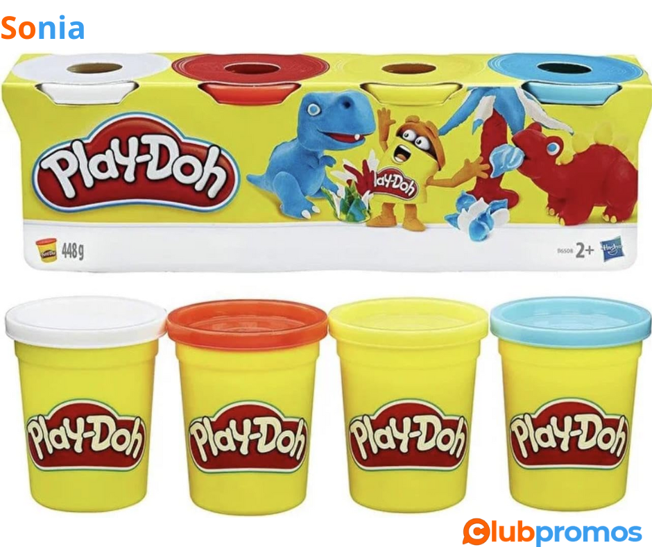 Bon Plan Lot de 4 pots de pâte à modeler Play-Doh à 2,96€ sur Amazon.png