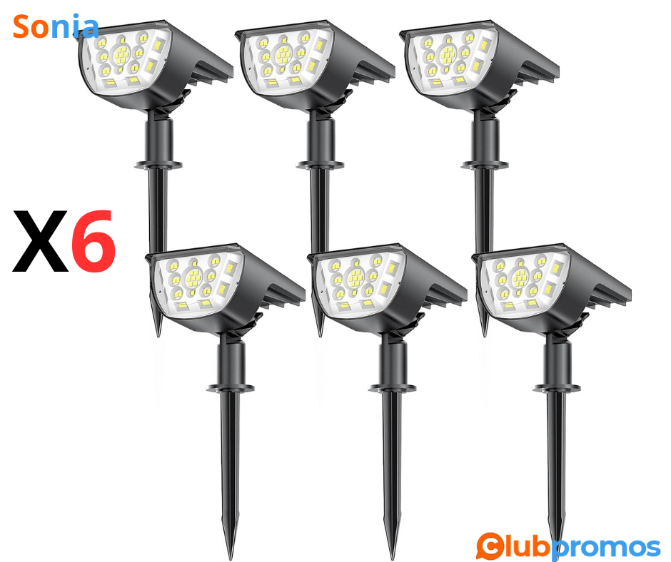 Bon Plan Lot de 6 Lampes Solaires SIGRILL 33 LED à 29,99€ au lieu de 59,99€ sur Amazon (Économ...png