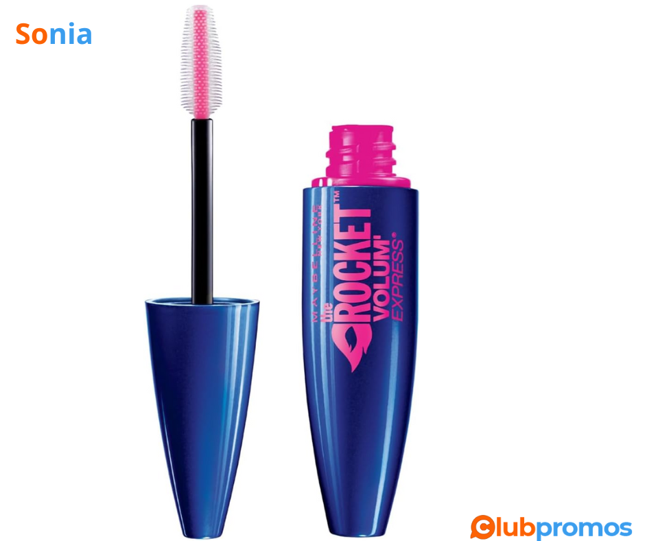 Bon Plan Mascara Maybelline New York Volume Rocket Noir - 9,6 ml à 4,34€ sur Amazon.png