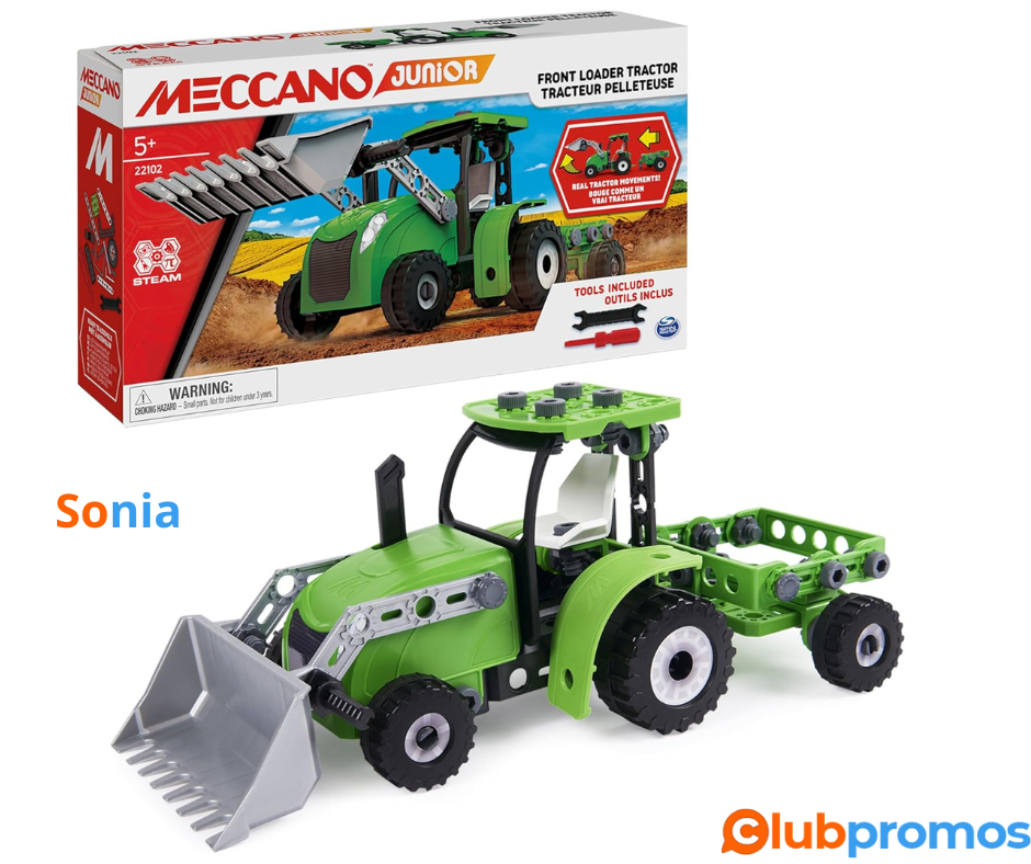 Bon plan MECCANO - TRACTEUR PELLETEUSE MECCANO JUNIOR - Pelleteuse Agricole Et Remoque Articul...png