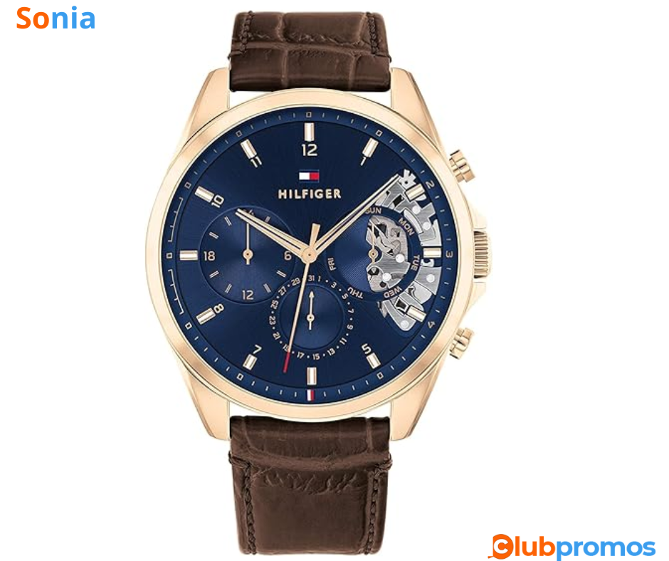 Bon Plan Montre Tommy Hilfiger analogique Multifonction à Quartz pour Homme à 96,99 € au lieu ...png