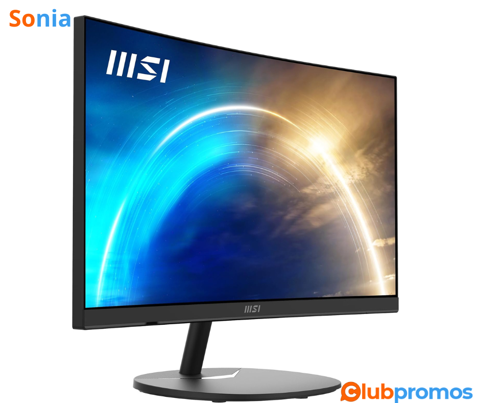 Bon Plan MSI Pro MP2412C Écran Bureautique 23.6 Full HD - Dalle VA 1500R, 1920x1080, 100Hz, Co...png