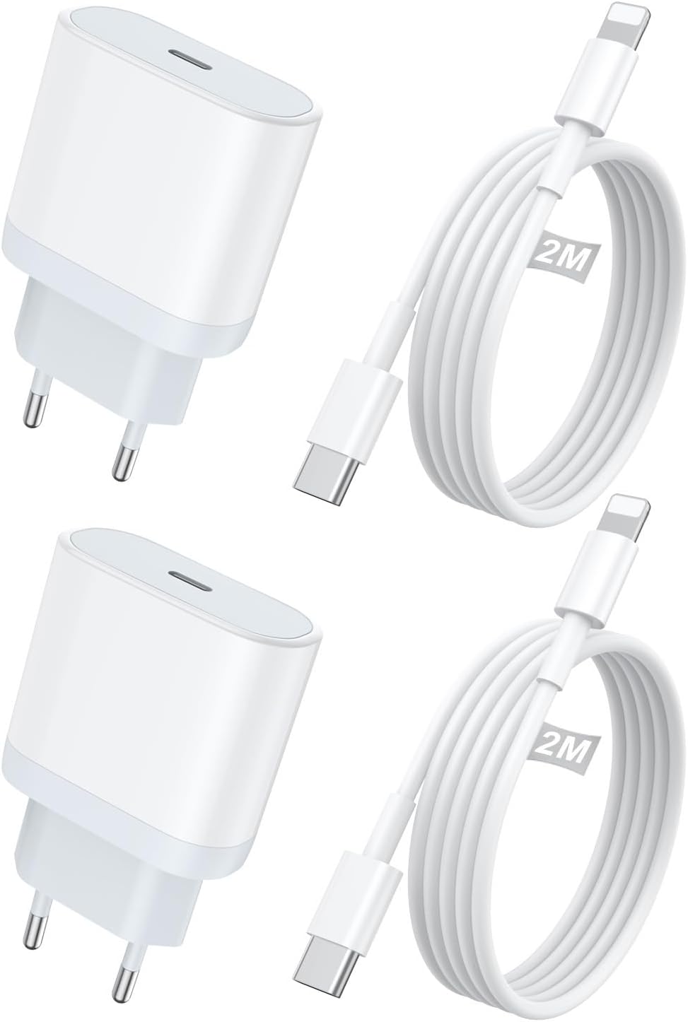 Chargeur Apple USB-C 20W + Câble USB-C 2m - Pack Original Apple iPhone 15 -  Français