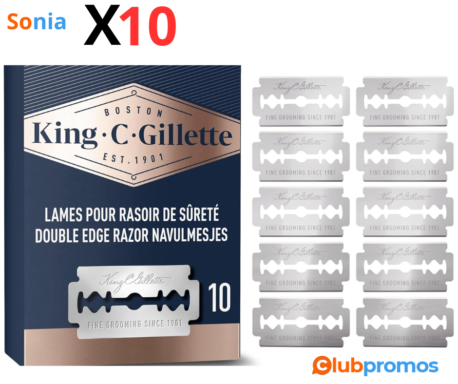 Bon Plan Pack de 10 lames de rasoir King C. Gillette à 5,50€ sur Amazon.png