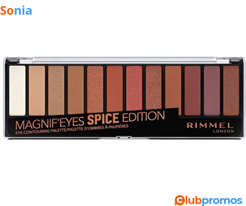 Bon Plan Palette de Fards à Paupières Rimmel Magnif'Eyes 12 Pan - 005 Spice Edition à 6,36€ su...png