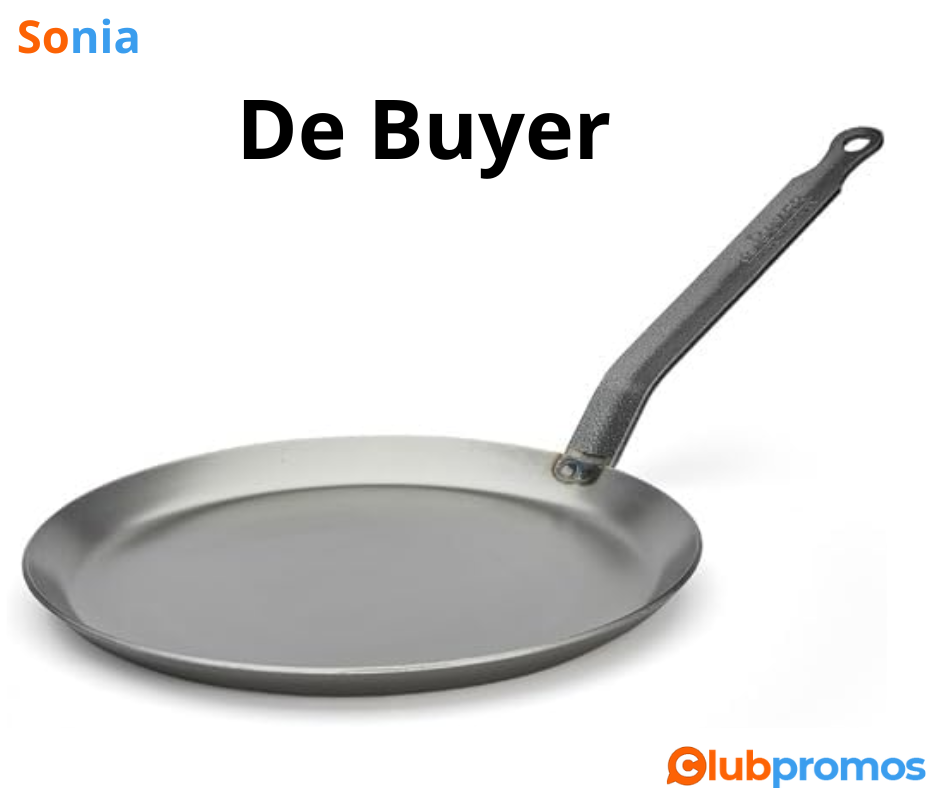 Bon Plan Poêle à Crêpes De Buyer CARBONE PLUS - Diamètre 24 cm à 11,44€ au lieu de 25€ sur Ama...png