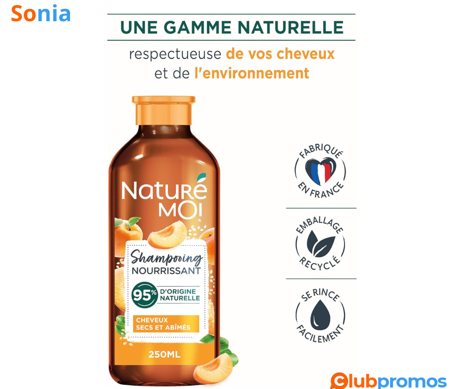 Bon Plan Shampooing Nourrissant Naturé Moi - Soin Cheveux Secs et Abîmés à 2,04€ sur Amazon.png