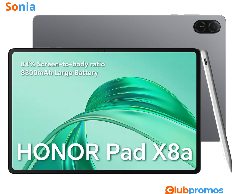 Bon Plan Tablette 11 HONOR Pad X8a 4Go 128Go, Extensible à 1TB, 90Hz Display, 8300mAh Batterie...png