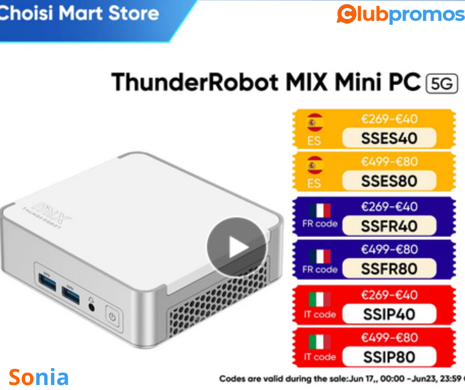 Bon plan ThunderRobot MIX Mini PC Host 13th Core i7-1362016G + 1T SSD, expédition 24 h24 depui...png