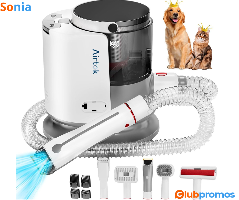 Bon Plan Tondeuse Chien avec Aspirateur Ultrasilencieux & Super Aspirant à 69,99€ sur Amazon.png