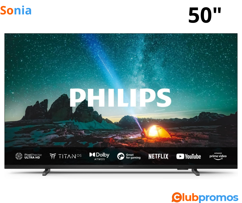 Bon Plan TV 50 Philips 50PUS7609 - 4K UHD - Smart TV à 359€ au lieu de 499€ sur Amazon.png