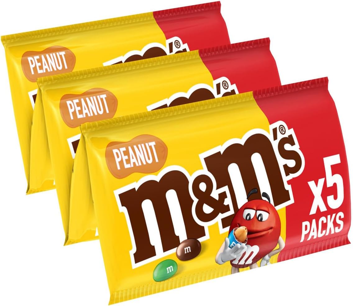 Bonbons M&M's Peanut Chocolat au Lait et Cacahuètes – Lot de 5 Sachets de 36g – 1,68€ sur Amazon.jpg