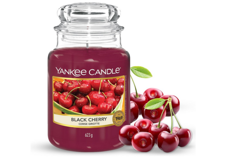 Bougie Parfumée Yankee Candle Cerise griotte, Format jarre 623g.png