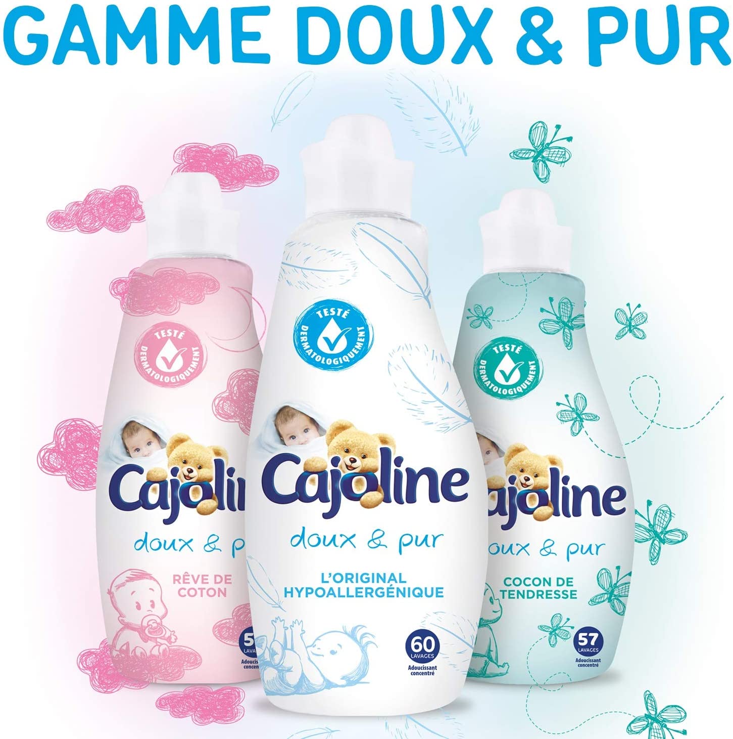 deal - Cajoline Adoucissant Concentré, Doux & Pur, Peaux sensibles