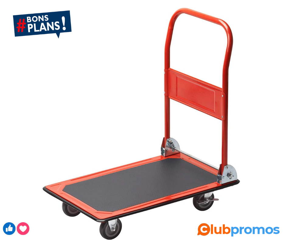 Chariot plateforme pliable Meister - 8985400 -150 kg 38,49€ au lieu de 70,15€ sur Amazon.png