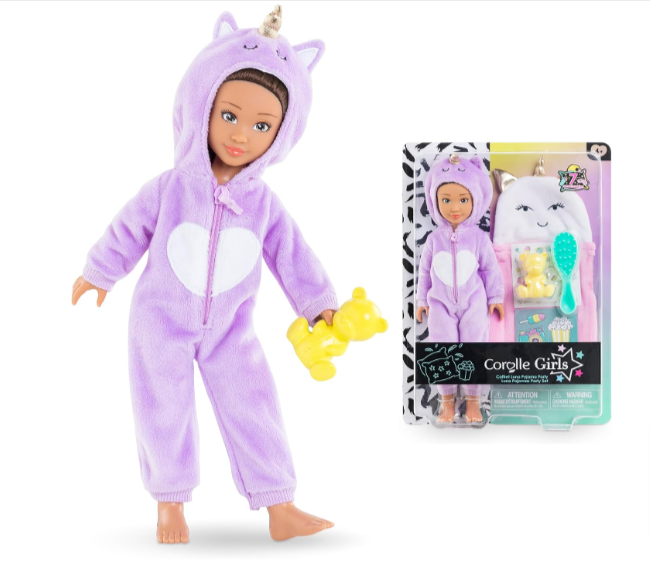 Coffret Luna Pyjama Party Corolle Girls - Poupée Mannequin, 7 Accessoires, 28cm.png