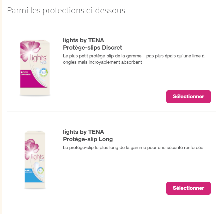 Commandez votre échantillon gratuit et discret lights by TENA.png