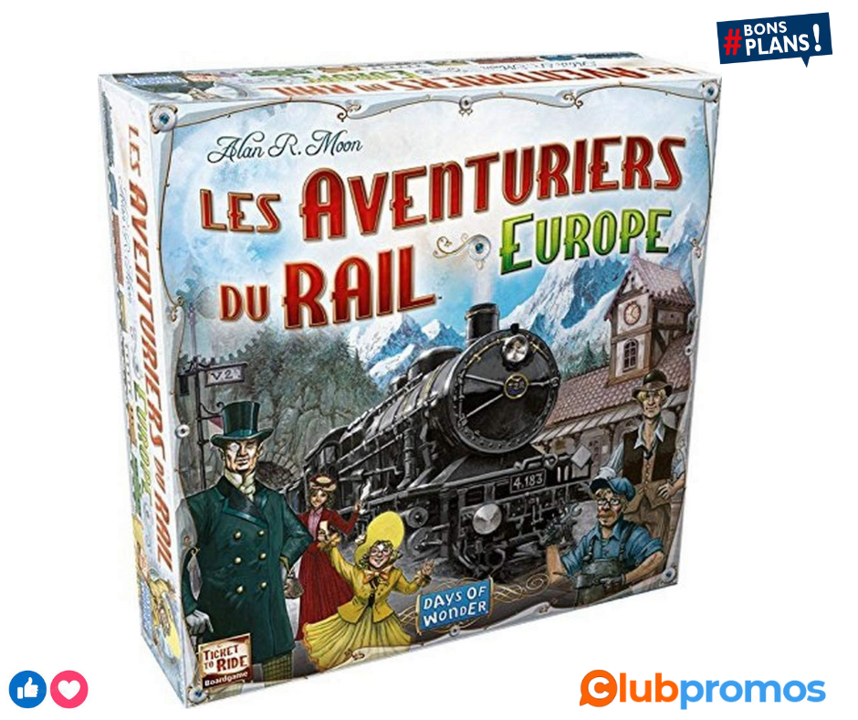 Days of Wonder - Les Aventuriers du Rail Europe - Unbox Now - Jeu de société - À partir de 8 a...png