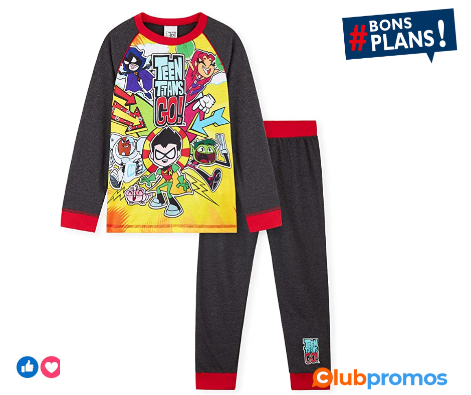 een Titans Go! Pyjama Enfant, Ensemble Pyjama Manches Longues Garçon Fille avec Cyborg Robin R...png