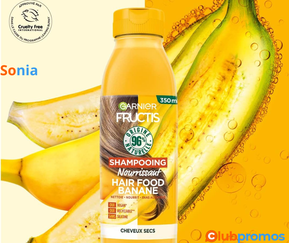 Garnier Fructis Hair Food - Shampooing à la Banane - Pour Cheveux Secs - 350 ml.png