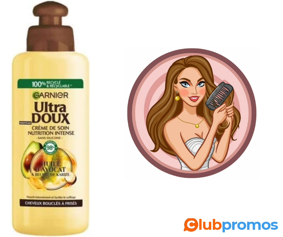 Garnier Ultra Doux À l'Huile d'Avocat et Beurre de Karité - Crème de soin sans rinçage Cheveux...png