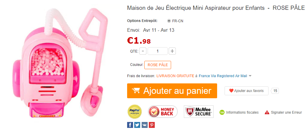 GearBest FR：Maison de Jeu Électrique Mini Aspirateur pour Enfants Livraison Gratuite.png