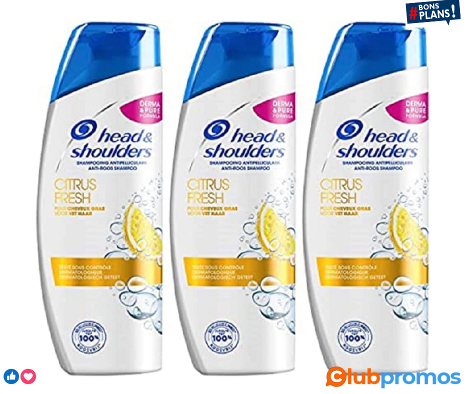 Head & Shoulders, Citrus Fresh Shampoing Antipelliculaire, Protection Longue durée contre les ...png