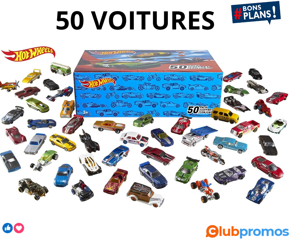 Hot Wheels Coffret 50 Vehicules, Jouet pour Enfant de Petites Voitures Miniatures, Modale Alea...png