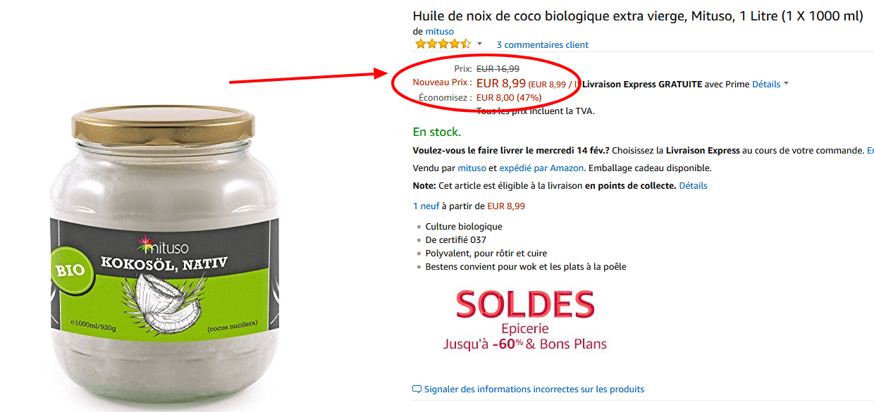 Huile de noix de coco biologique extra vierge  Mituso.png