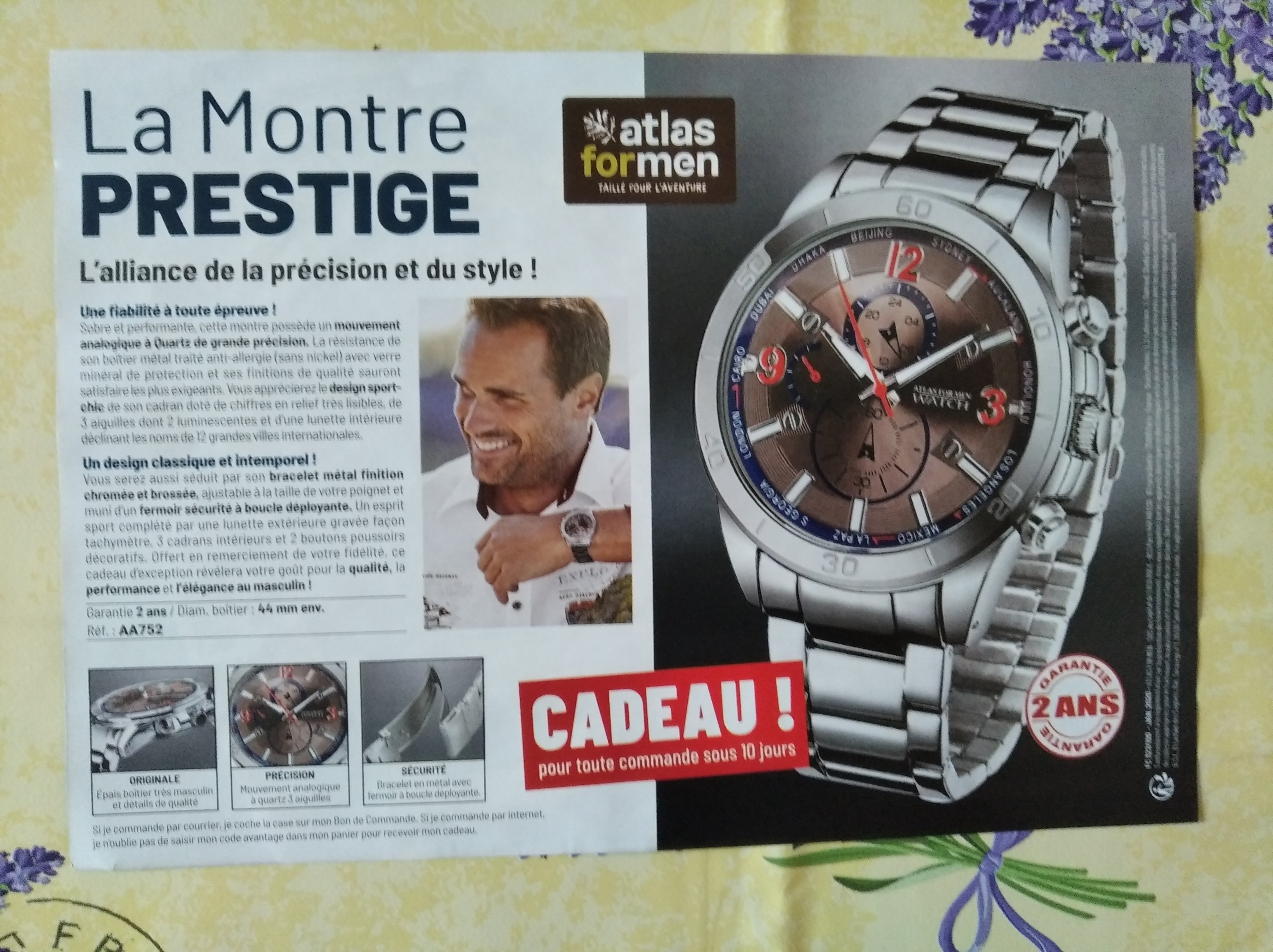 code promo - Atlas For Men une montre Prestige en cadeau fdp payant