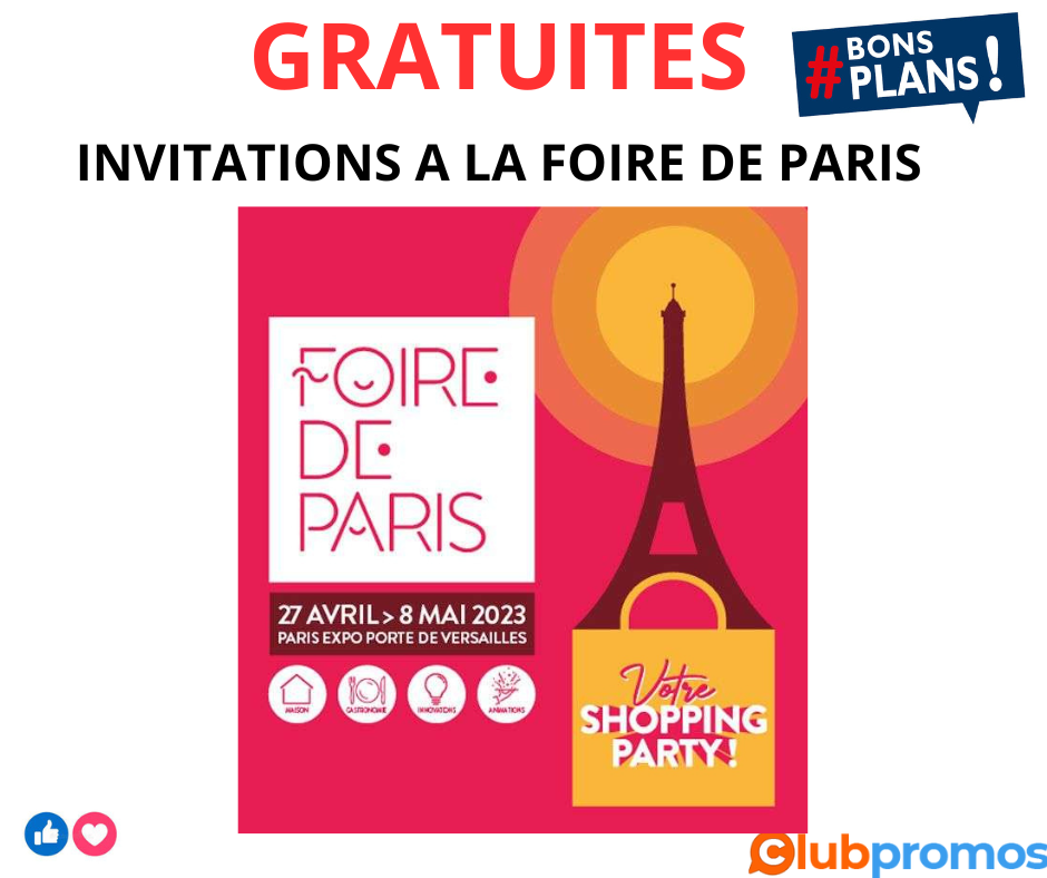 Invitations privilèges gratuites à la foire de Paris 2023.png