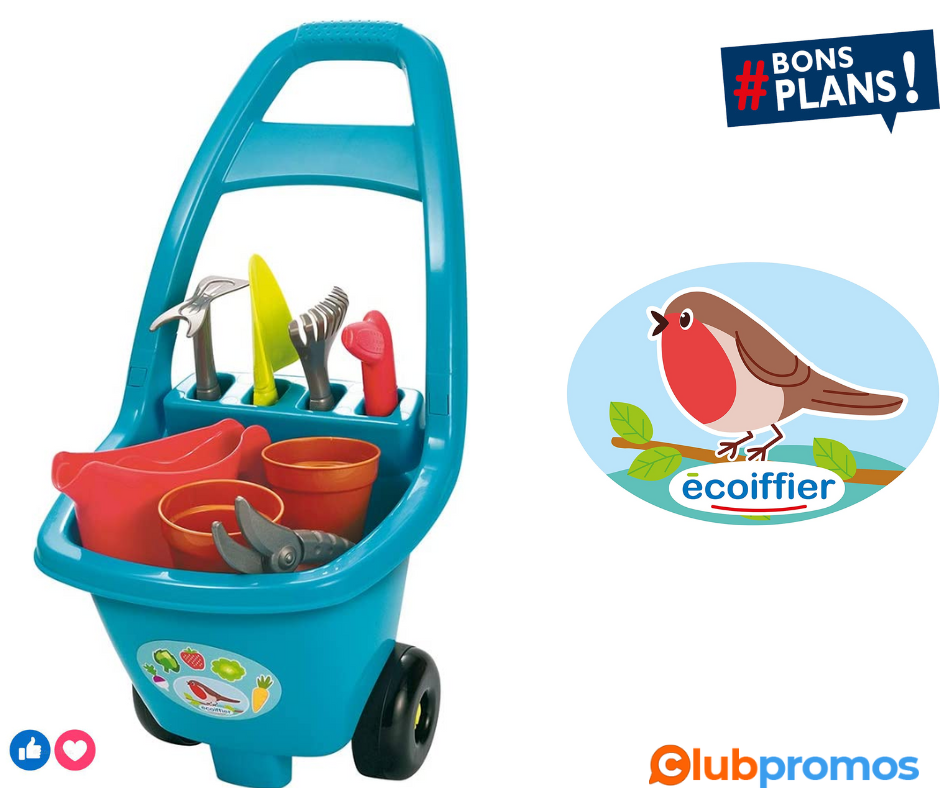 Jouets Ecoiffier - 4479 - Chariot Outils de jardin- Dès 18 mois - Origine France Garantie.png