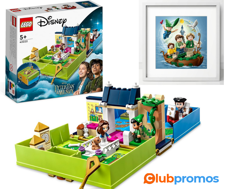 LEGO 43220 Disney Les Aventures de Peter Pan et Wendy dans Un Livre de Contes, Jouet de Voyage...png