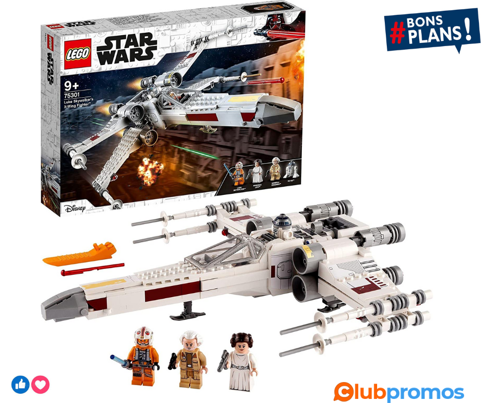 LEGO 75301 Star Wars Le X-Wing Fighter de Luke Skywalker, Jouet Vaisseau Spatial, Figurines, P...png