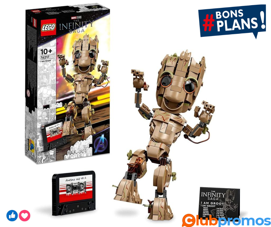 Lego 76217 Marvel Je s'Appelle Groot, Jouet à Construire et Figurine du Bébé dans Le Film, Les...png