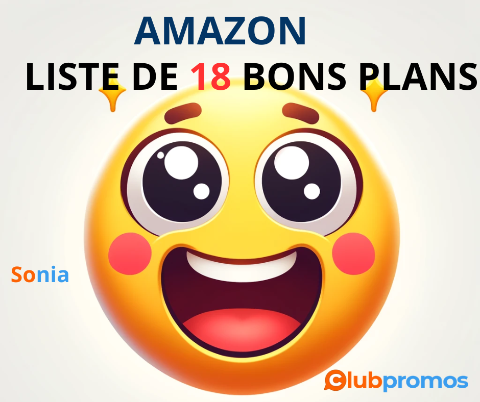 Liste de 18 Nouveaux Bons Plans codes Promo Amazon [ Lundi 20 mains 2024).png