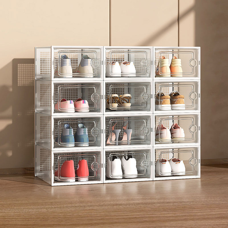 Lot de 12 boîtes de rangement transparentes pour chaussures minimalistes.jpg