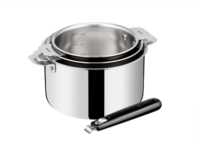 Lot de 3 Casseroles Lagostina Esperta Triply (1618 20 cm) Poignée Amovible – Inox, Tous Feux D...png