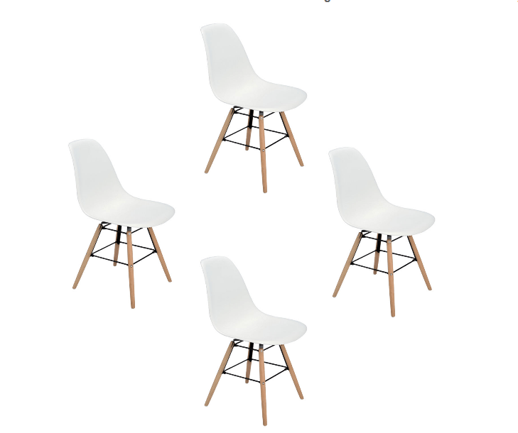 Lot de 4 Chaises Scandinaves de Salle Manger Blanches Malmö Eames DSW style FR   eBay.png