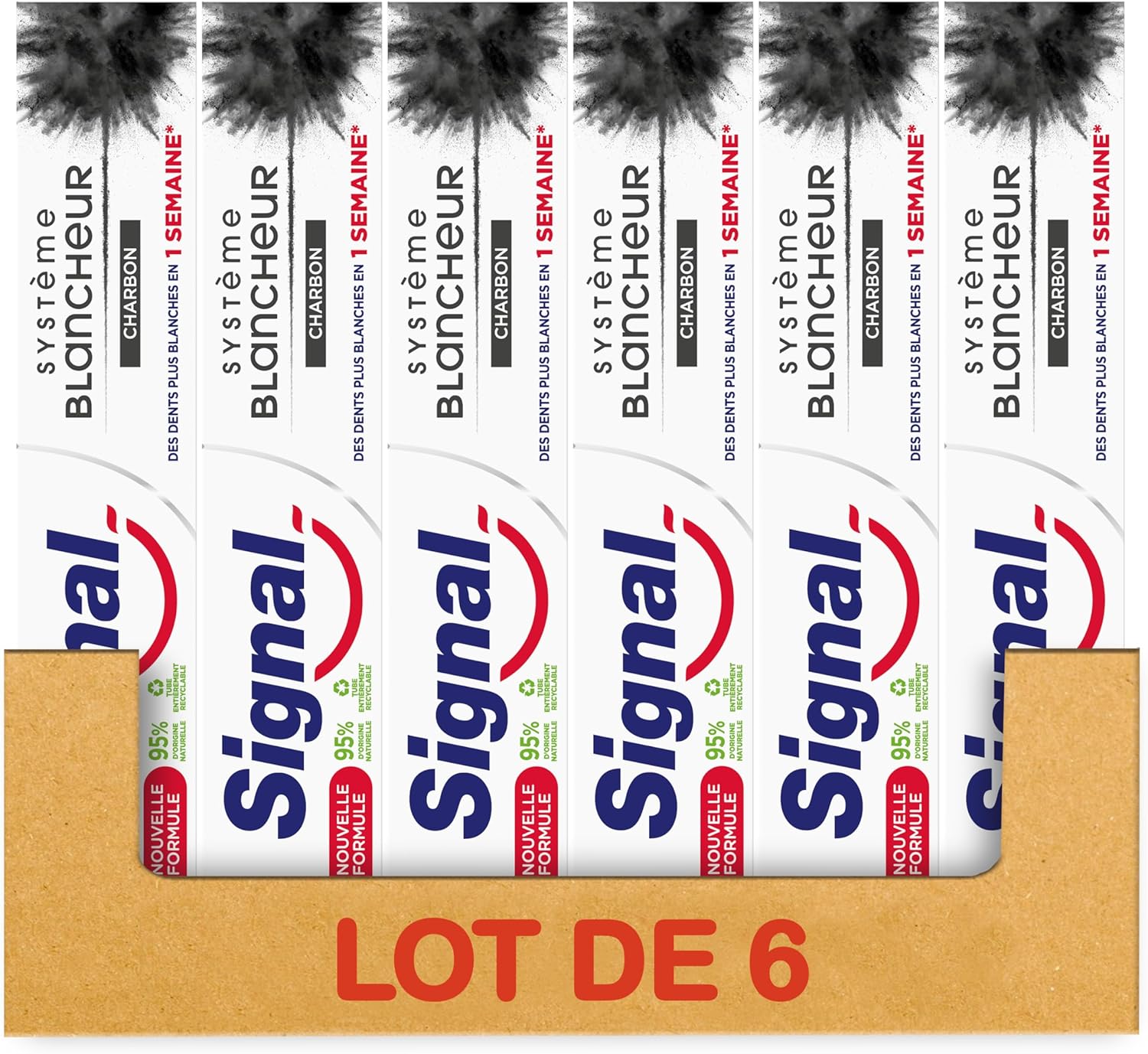 Lot de 6 tubes Signal Système Blancheur Charbon Actif à 8,55€ sur Amazon.jpg