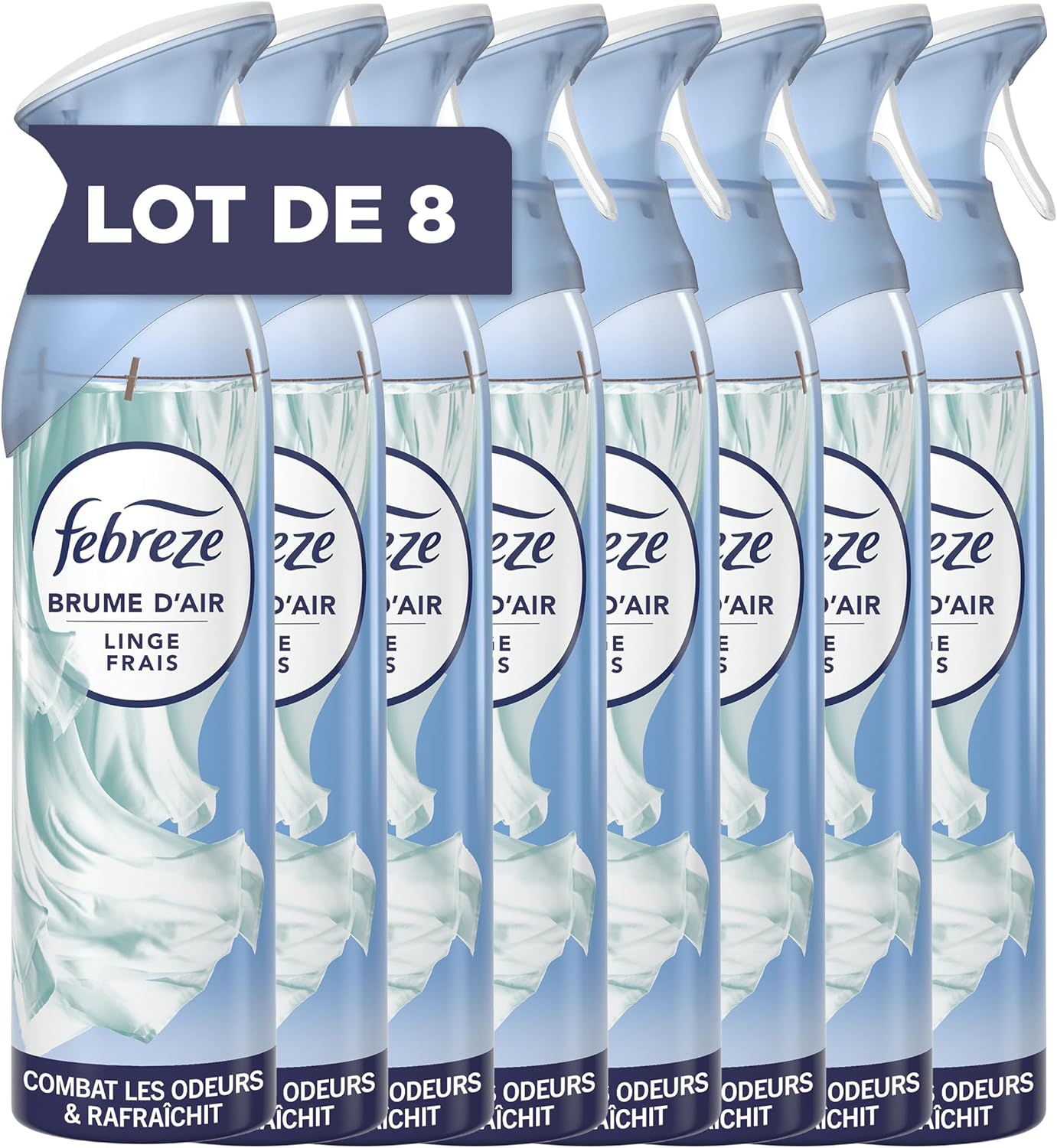 Lot de 8 - Febreze Air Frais Aérosol Désodorisant 185 ml – Parfum Frais 2X Plus Durable à 16,3...jpg