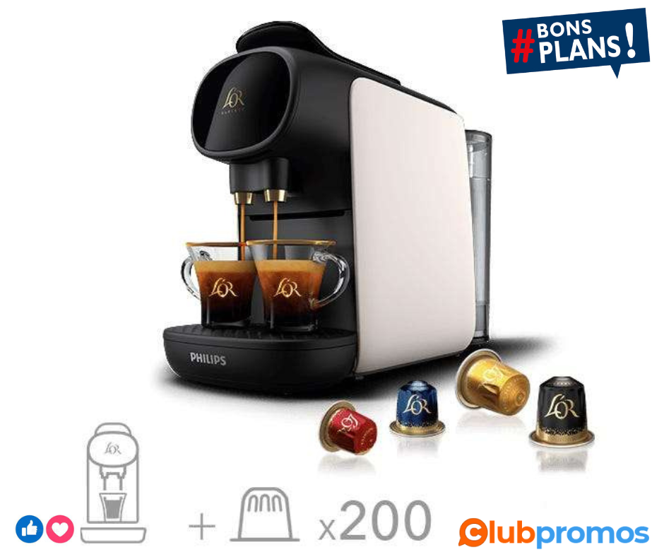 LOT L'OR BARISTA SUBLIME Satin Blanc + 200 capsules 69,98 € au lieu de 169,96€ .png