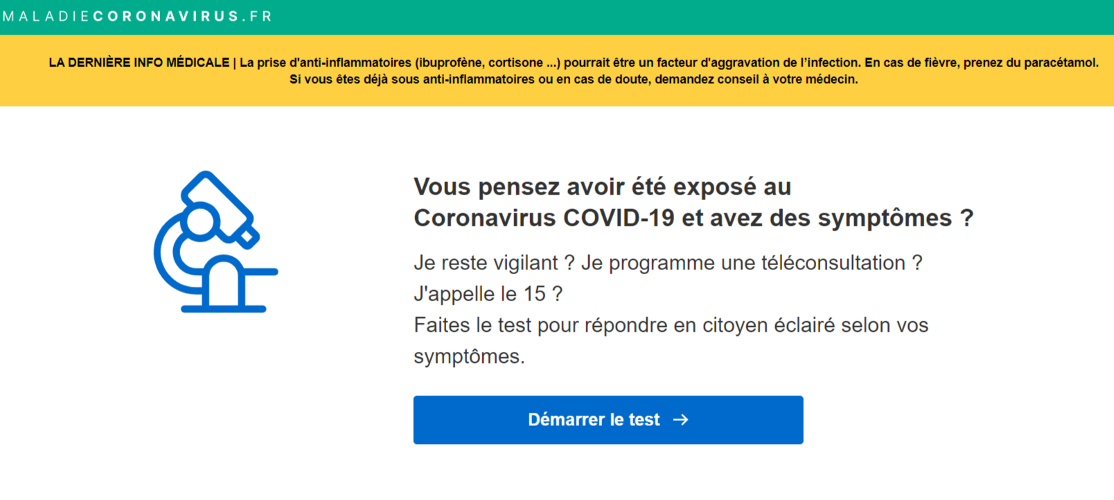 Maladie Coronavirus - Testez vos symptômes de Coronavirus COVID-19.png