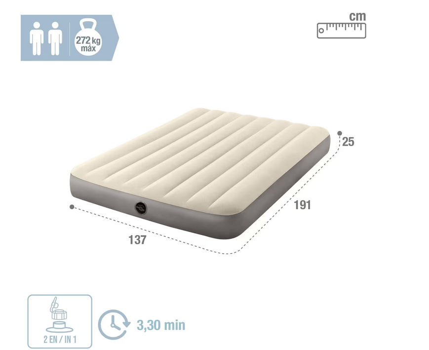 Matelas gonflable 2 places Intex Fiber Tech 137 x 191 x 25 cm – 14,69€ au lieu de 23,95€ sur A...png