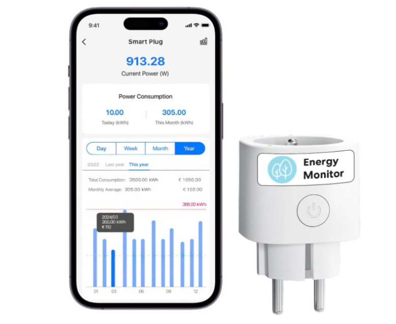 Meross Prise Connectée (Type E), 16A Prise WiFi Mini Compatible avec Alexa, Google Home et Sma...png