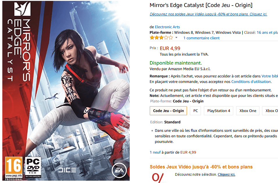 Mirror s Edge Catalyst  Code Jeu   Origin   Amazon.fr  Jeux vidéo(1).png