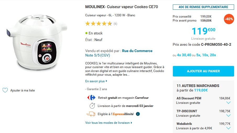 MOULINEX Cuiseur vapeur Cookeo CE70   Achat Cuiseur vapeur(3).png