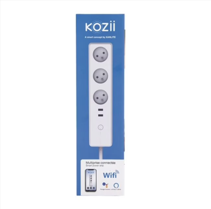 Multiprise connectée KOZII – 3 prises + 2 ports USB – 8€ au lieu de 15€ sur Electro Dépôt.png