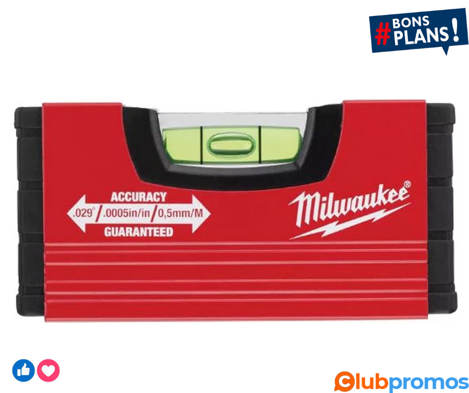 Niveau Milwaukee 4932459100 -Rouge - 0,5 mm 5,74€ sur Amazon.png